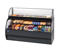 Federal Industries SSRSP7752 Sandwich or Salad Prep Merchandiser with Refrigerated Self-Serve Bottom, 77 Inch Wide, Black