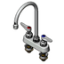 Thumbnail image #1 for T&S Brass Deck-Mount Workboard Faucet with Gooseneck Spout, 4-Inch Centers, 2-Inch IPS Shanks