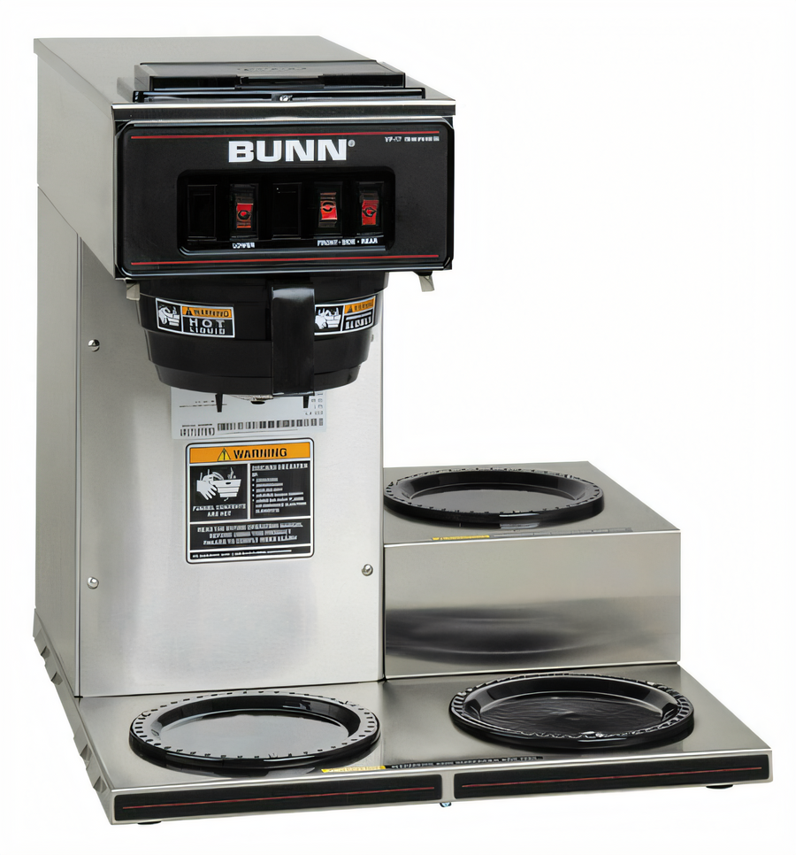 Product image #1 for BUNN VP17-3 Pourover Commercial Drip Coffee Maker with 3 Lower Warmers
