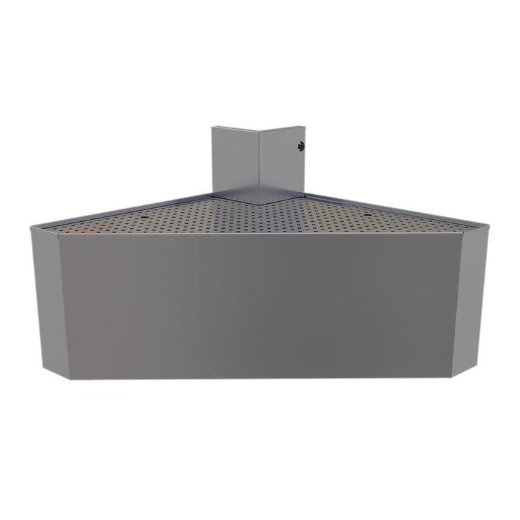 Product image #1 for Glastender Underbar Outside L-Shape Corner Drainboard, 24-Inch Deep, Stainless Steel, No Legs