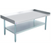 Thumbnail image #1 for Omcan Stainless Steel Equipment Stand, 60 x 30 Inch, with Undershelf and 2-Inch Rear/Side Upturn