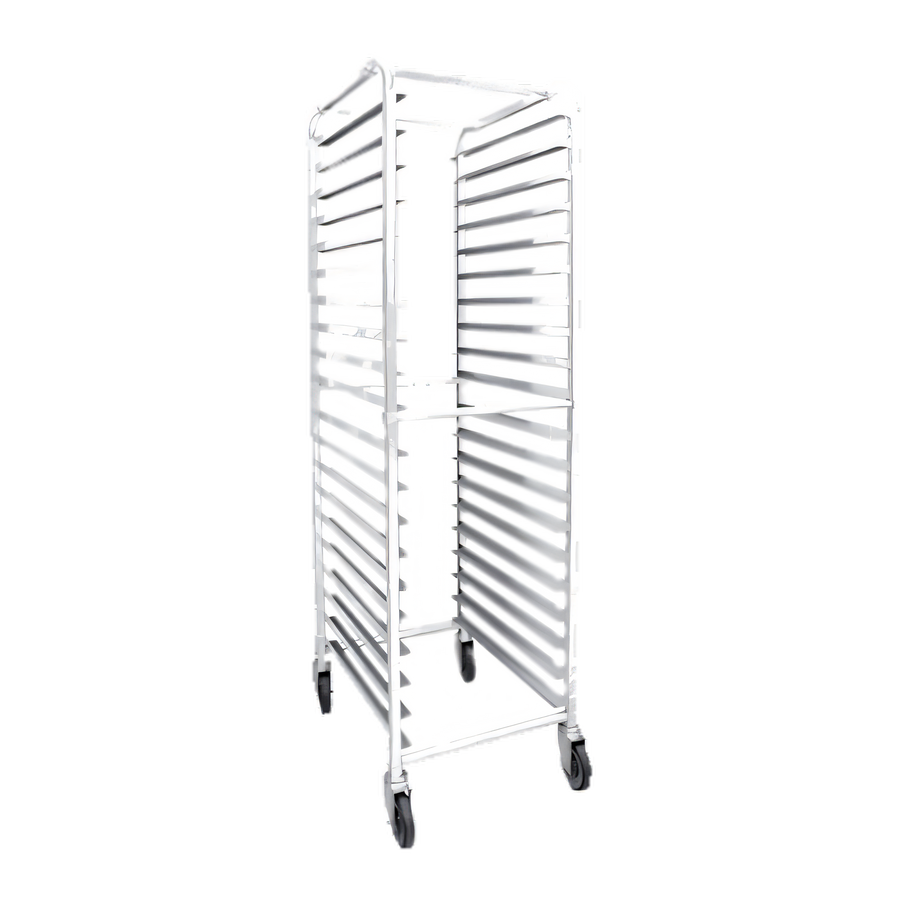 Product image #1 for 20-Tier Round-Top End-Load Aluminum Bun Pan Rack with 5-Inch Swivel Casters