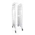 Thumbnail image #1 for 20-Tier Round-Top End-Load Aluminum Bun Pan Rack with 5-Inch Swivel Casters