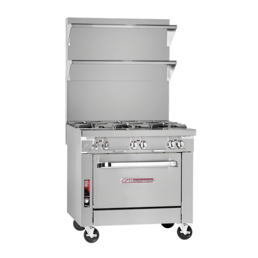 Product image #1 for Southbend Platinum 36-Inch Heavy Duty Sectional Gas Range with Standard Oven and 6 Open Burners