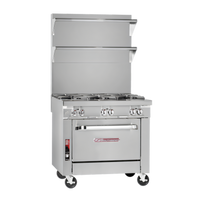 Southbend Platinum 36-Inch Heavy Duty Sectional Gas Range with Standard Oven and 6 Open Burners