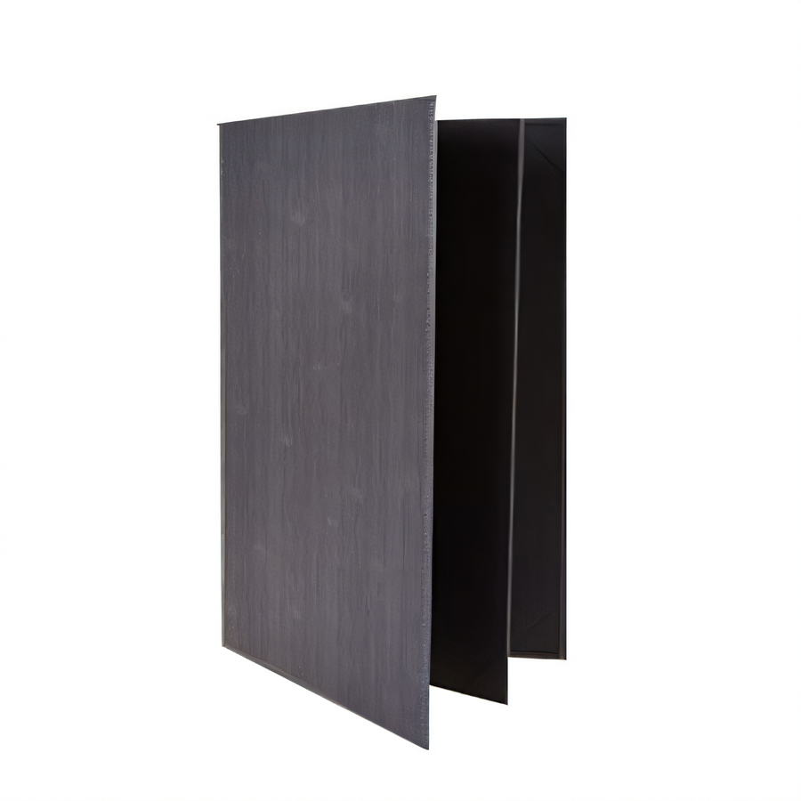 Product image #1 for Winco Four-View Leather-Like Gray Menu Cover for Letter Size Inserts