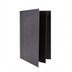 Thumbnail image #1 for Winco Four-View Leather-Like Gray Menu Cover for Letter Size Inserts