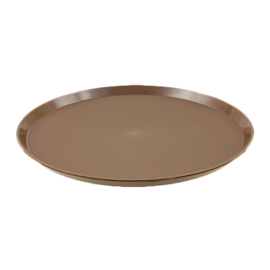 Product image #1 for Crestware 16-Inch Round Brown Non-Slip Serving Tray