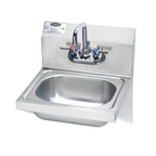 Thumbnail image #1 for Krowne HS-10 Wall-Mounted Stainless Steel Hand Sink with Low-Lead Gooseneck Faucet and 7-3/4-Inch Backsplash