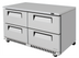 Thumbnail image #1 for Turbo Air Super Deluxe Two-Section Front Breathing Undercounter Drawer Refrigerator, 4 Drawers, 14.8 Cu. Ft.