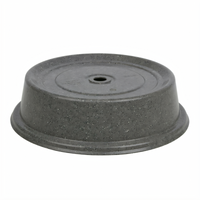 Cambro Versa Camcover® Round Fiberglass Plate Cover, 10-5/8-Inch Inside Diameter, Granite Gray