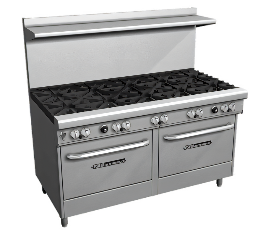 Product image #1 for Southbend Ultimate 60-Inch Gas Restaurant Range with 10 Open Burners and 2 Convection Ovens