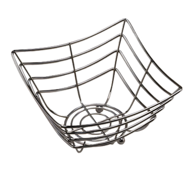 Product image #1 for Space/Time Continuum Square Web Serving Basket with Balled Tip Feet, Chrome Finish, 8-1/4 x 4-1/2 Inches