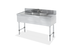 Thumbnail image #1 for Steel Works Stainless Two-Compartment Underbar Sink with Left and Right Drainboards, 48 Inch x 18-3/4 Inch