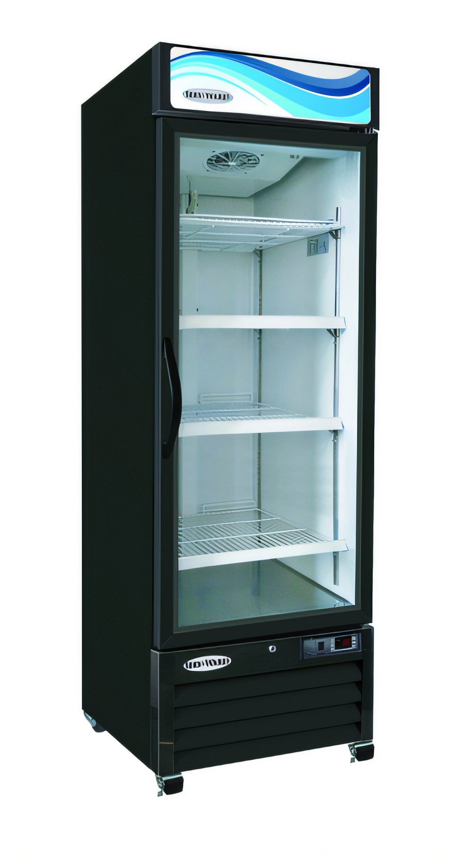 Product image #1 for Serv-Ware 1-Door 23 Cu. Ft. Black Glass Door Merchandiser Freezer