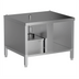 Thumbnail image #1 for Lainox Naboo Stainless Steel Open Cabinet Stand with Side Runners and Fat Container, 12 GN 1/1