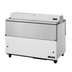Thumbnail image #1 for True Dual-Sided Mobile Milk Cooler Cart, 16-Crate Capacity, Forced-Air, White Exterior/Stainless Steel Interior