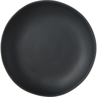 Ridge 9-Inch Free Form Melamine Salad Plate, Slate, Matte Finish