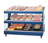 Hatco Glo-Ray Designer Slant Dual-Shelf Countertop Hot Food Display Warmer with Heated Glass Shelves