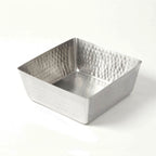 Thumbnail image #1 for American Metalcraft SSQH94 Square Stainless Steel Hammered Mixing Bowl, 146 oz., 9-1/2 x 9-1/2 x 3-3/4 Inches Case of 8