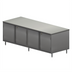 Thumbnail image #1 for BK Resources Dual-Access Stainless Steel Chef Table with Cabinet Base and Locking Hinged Doors, 96 x 30 Inch