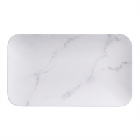 American Metalcraft Mix & Matte 12-Inch Rectangular Melamine Platter, Matte Marble White