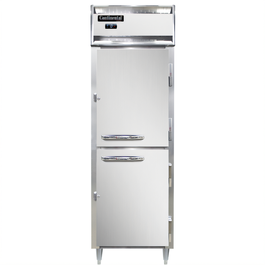 Product image #1 for Continental Refrigerator D1FNSAHD Designer Line One-Section Reach-in Freezer with Half-Height Solid Doors