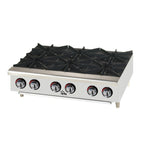 Thumbnail image #1 for Star (Middleby) Star-Max 606HF 36-Inch Countertop Gas Hot Plate with 6 Cast Iron Burners, Manual Controls, Stainless Steel Front