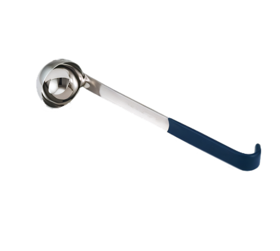 Product image #1 for Vollrath Jacob's Pride 24 oz One-Piece Heavy-Duty Stainless Steel Ladle with Black Kool-Touch Handle