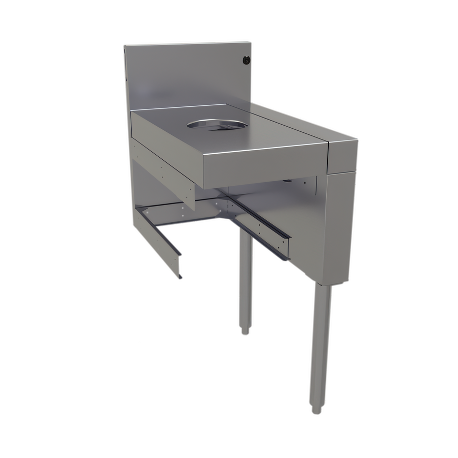 Product image #1 for Glastender 15-Inch Wide Underbar Dry Waste Unit with 6-Inch Waste Chute