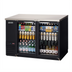 Thumbnail image #1 for Everest Refrigeration 49-Inch Two-Section Back Bar Refrigerator with Locking Glass Doors, 14 Cu. Ft.
