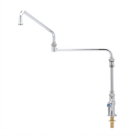 T&S Brass B-0319-04 Single-Temperature Deck-Mount Single Pantry Faucet with 24-Inch Double-Joint Swing Nozzle