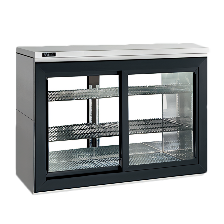 Product image #1 for Perlick SDPR48 2-Section Pass-Thru Remote Refrigerated Back Bar Cabinet with 4 Sliding Glass Doors, 48 Inch, 14.1 Cu. Ft.