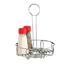 Thumbnail image #1 for Vollrath Round Wire Condiment Caddy for Four 12 Oz Squeeze Bottles and Salt & Pepper Shakers