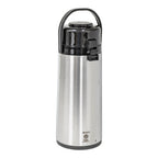 Thumbnail image #1 for Admiral Craft Equipment Corp. APE22 Stainless Steel Airpot, 2.2 L (74 oz), Black Twist-Off Lid, Brew-Through