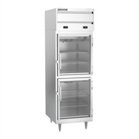 Beverage-Air P-Series Dual Temp 1-Section Reach-In Refrigerator/Freezer, 18 Cu. Ft., Top-Mounted Self-Contained, Hinged Glass Half-Doors