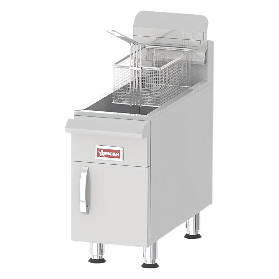 Product image #1 for Omcan Countertop Natural Gas Deep Fryer, 15 lb. Capacity, 2 Burners