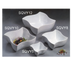 Thumbnail image #1 for American Metalcraft Squavy 87 oz. White Porcelain Free-Form Dinner Bowl