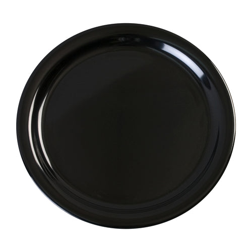 Product image #1 for Kingline 9-Inch Black Narrow Rim Melamine Dinner Plate