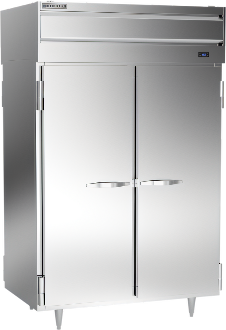 Product image #1 for Beverage-Air P Series Top-Mount Pass-Thru Two-Section Warming Cabinet, 43.3 Cu. Ft., 4 Solid Doors