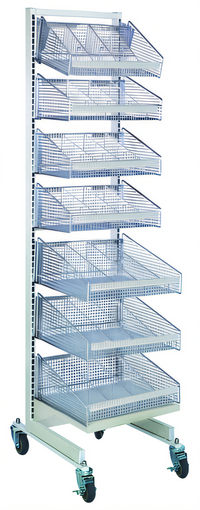 Quantum Mobile Single-Sided Partition Wall Starter Unit with Included Bins, 18