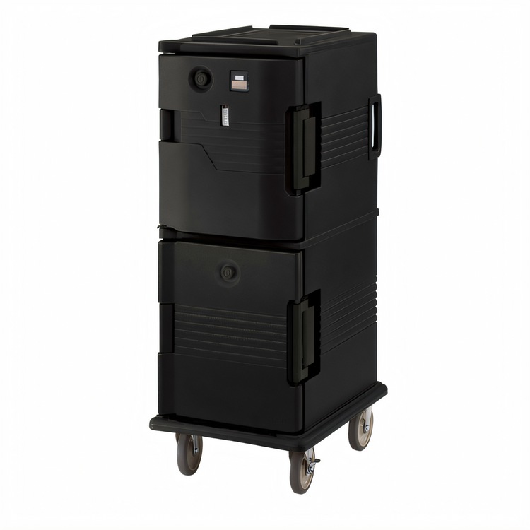 Product image #2 for Cambro Ultra Camcart 2-Compartment Front-Loading Heated Food Pan Carrier, Heated Top Door Only, 110V