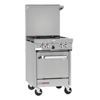 Southbend S-Series 24-Inch Commercial Gas Range with 4 Open Burners and Cabinet Base