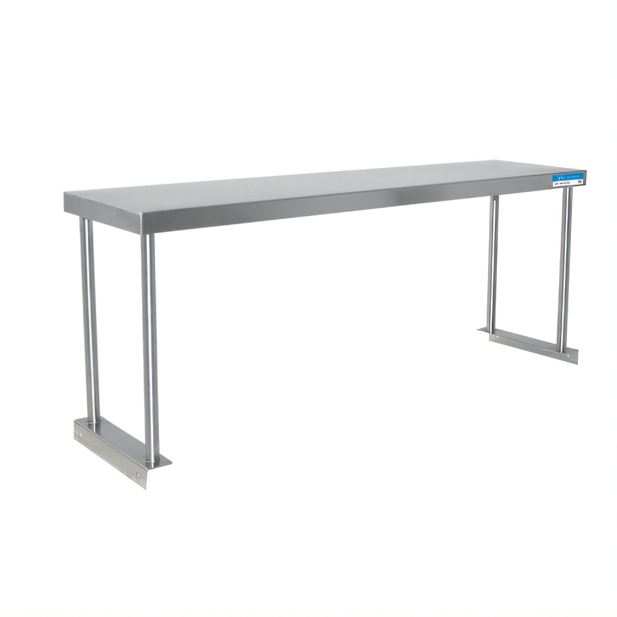 Product image #1 for BK Resources 72 Inch x 18 Inch Single Table-Mount Stainless Steel Overshelf