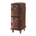 Thumbnail image #1 for Cambro Ultra Camcart Heated Front-Loading Food Pan Carrier, 2-Compartment, 110V, Dark Brown