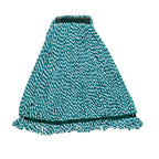 Thumbnail image #1 for Rubbermaid Commercial Products Web Foot FGA85306GR00 Large Green Microfiber String Mop Head, 5-Inch Headband Case of 6
