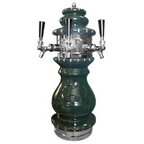 Thumbnail image #1 for Micro Matic USA CT400-3 Countertop Air-Cooled 3-Faucet Draft Beer Tower with Ceramic Column