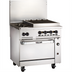 Thumbnail image #1 for Vulcan Endurance 36-Inch Natural Gas Restaurant Range with 2 Open Burners, 24-Inch Charbroiler and Standard Oven