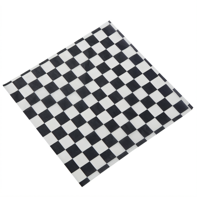 Product image #1 for American Metalcraft 12 Inch x 12 Inch Black Checkerboard Fry Paper Food Basket Liner