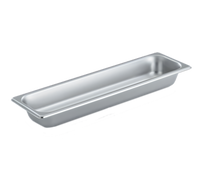 Vollrath 1/2 Size Long Solid Steam Table Pan, 3-1/2 Qt, 20-Gauge Stainless Steel